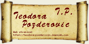 Teodora Pozderović vizit kartica